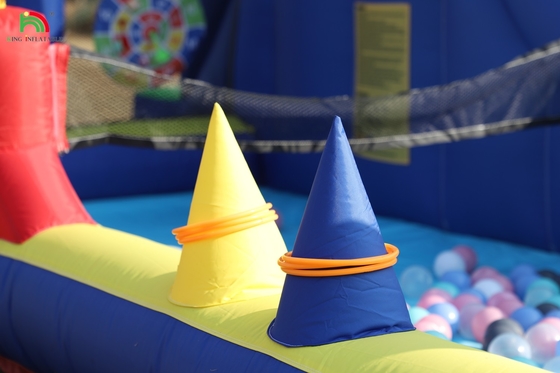 Kids Party Wet DryInflatable Bounce House Slide de água Combo Bouncer com maior Splash Pool Climb Blower Basket Dartboard
