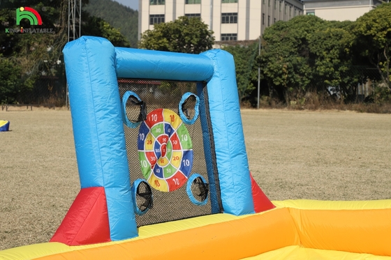 Casa de salto dupla pista deslizamento de água inflável com piscina de água trampolim de tiro rede de cesta de escalada