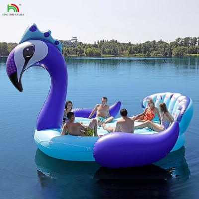 6 Pessoas Inflável Unicórnio Montanha de Água Mar Lago Piscina Flutuante Juguete de Água Unicórnio Gigante Inflável Cama Flutuante para Festa de Água