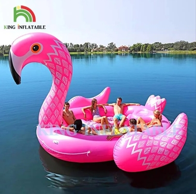 6 Pessoas Inflável Peacock Montanha de Água Mar Lago Piscina Flutuante Juguete de Água Gigante Unicórnio Flamingo Inflável Cama Flutuante para Festa de Água