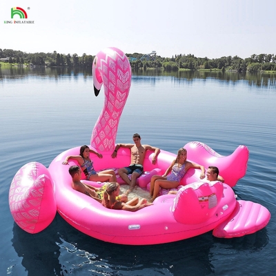 6 Pessoas Inflável Peacock Montanha de Água Mar Lago Piscina Flutuante Juguete de Água Gigante Unicórnio Flamingo Inflável Cama Flutuante para Festa de Água