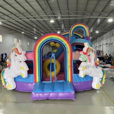 Bouncer inflável Combo Curso de obstáculos Bounce Castelo Casa com escorregadores Bole Pit Escalado Blower Obstáculos