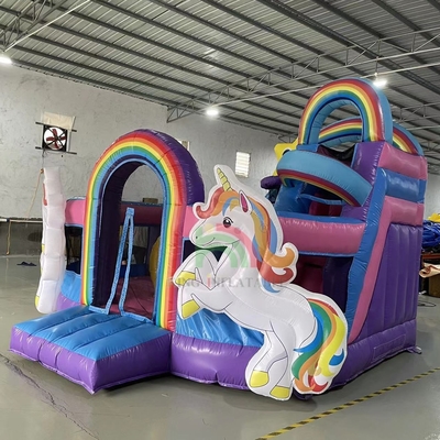 Bouncer inflável Combo Curso de obstáculos Bounce Castelo Casa com escorregadores Bole Pit Escalado Blower Obstáculos