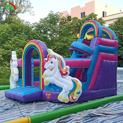 Bouncer inflável Combo Curso de obstáculos Bounce Castelo Casa com escorregadores Bole Pit Escalado Blower Obstáculos