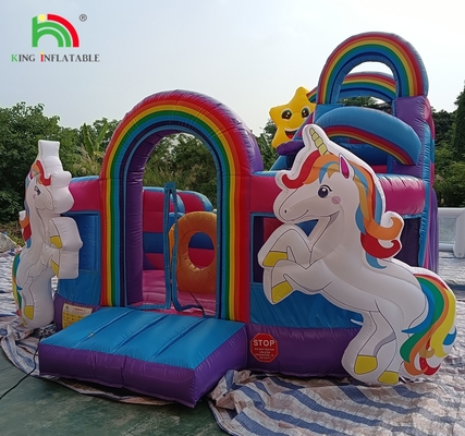 Bouncer inflável Combo Curso de obstáculos Bounce Castelo Casa com escorregadores Bole Pit Escalado Blower Obstáculos