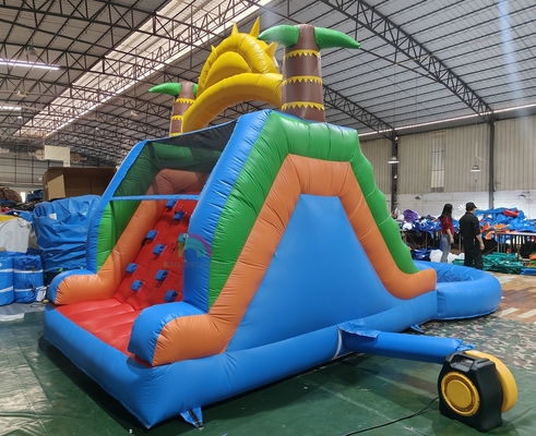 Adultos Crianças Deslizamento de Água Commercial Full PVC Dupla Faixa Deslizamento de Água Inflável Com Piscina de Água Splash hermética