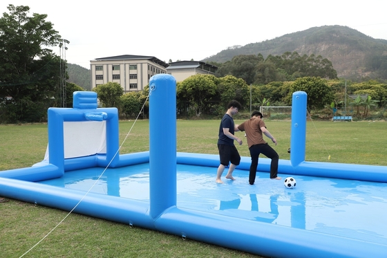 PVC inflável Desporto Jogo Azul inflável Voleibol de Água Rede Campo Campo de Futebol Campo Arena Tribunal de Futebol inflável Campo