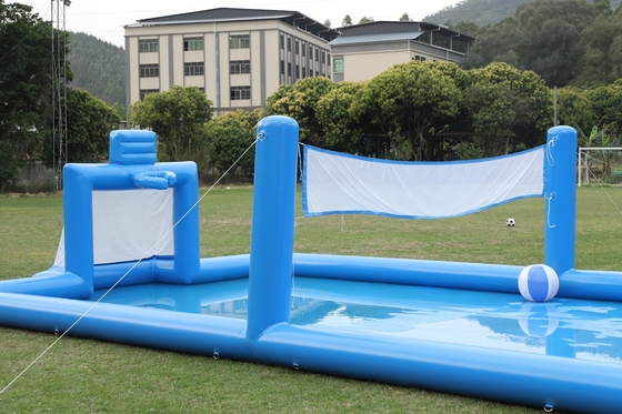 PVC inflável Desporto Jogo Azul inflável Voleibol de Água Rede Campo Campo de Futebol Campo Arena Tribunal de Futebol inflável Campo
