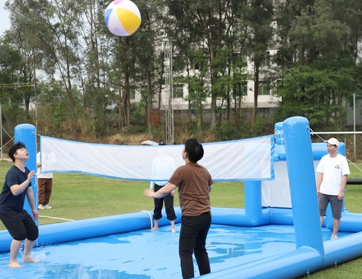 PVC inflável Desporto Jogo Azul inflável Voleibol de Água Rede Campo Campo de Futebol Campo Arena Tribunal de Futebol inflável Campo