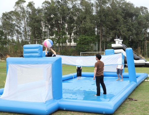 PVC inflável Desporto Jogo Azul inflável Voleibol de Água Rede Campo Campo de Futebol Campo Arena Tribunal de Futebol inflável Campo