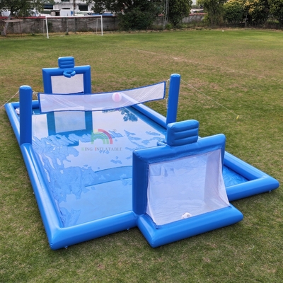 PVC inflável Desporto Jogo Azul inflável Voleibol de Água Rede Campo Campo de Futebol Campo Arena Tribunal de Futebol inflável Campo