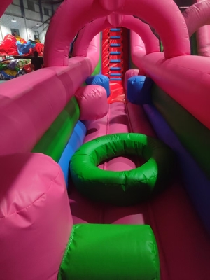 Commercial Grade PVC Homem-Aranha deslizamento de água inflável casa de salto comboOstáculo curso deslizamento deslizamento de água inflável