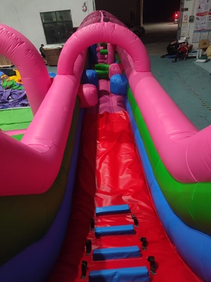 Commercial Grade PVC Homem-Aranha deslizamento de água inflável casa de salto comboOstáculo curso deslizamento deslizamento de água inflável
