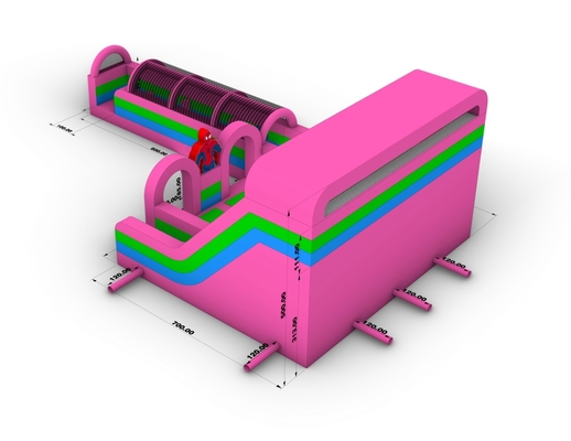 Commercial Grade PVC Homem-Aranha Slide Inflável Bounce House Combo Curso de Obstáculos Slide Inflável Slide de Água