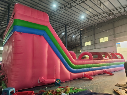 Commercial Grade PVC Homem-Aranha deslizamento de água inflável casa de salto comboOstáculo curso deslizamento deslizamento de água inflável