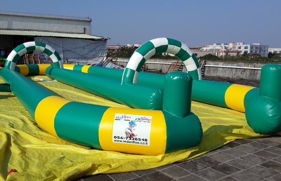 Pista de Corrida de Kart Inflável para Exterior Pista de Corrida Inflável Atraente para Carrinhos de Choque