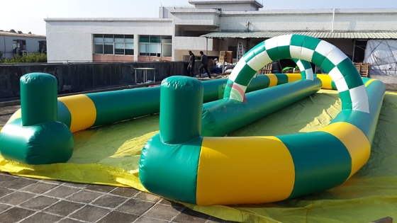 Pista de Corrida de Kart Inflável para Exterior Pista de Corrida Inflável Atraente para Carrinhos de Choque
