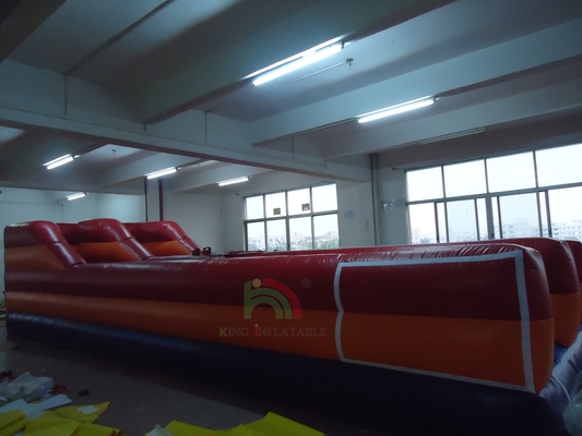 Jogo de corrida de bungee inflável ao ar livre para duas pessoas Desafio Corrida Dupla Faixas Jogos infláveis interativos
