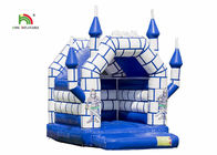 Blue White Commercial Kids Air Jumping Inflatable Castle Toys With Roof