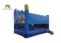 Universidade realística azul dos monstro que imprime o castelo de salto inflável com arco