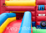 Deslize o tipo castelo de salto inflável do trampolim do carro de bombeiros para crianças internas