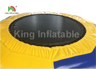 Brinquedo inflável personalizado da água do amarelo 5m D/trampolim de flutuação do PVC para o parque da água