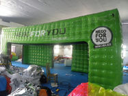 Barraca inflável quadrada verde do evento com o encerado do PVC de 0.6mm - de 0.9mm, Waterproof e ateie fogo - resistentes
