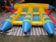 Forma inflável de excitação da banana dos barcos de pesca com mosca do PVC para 3 - 6 jogos do Aqua da pessoa