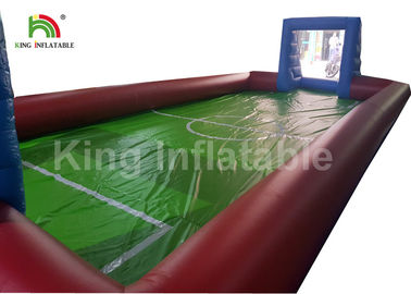 Passo de futebol exterior azul inflável da explosão do PVC do campo de futebol dos adultos gigantes/0.55mm