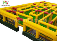 jogos gigantes infláveis amarelos dos esportes exteriores do labirinto do laser do curso de obstáculo de 15*15m para o aluguel