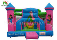 Princesa durável Inflável Comercial Salto Casa do rosa do PVC para crianças Activites exterior