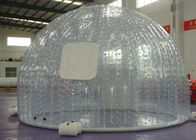Bolha inflável transparente da barraca do gramado para acampar, móvel redondo e dobrável