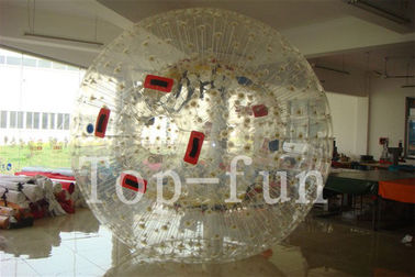 PVC transparente que flutua a bola inflável do zorb com entrada 1/2 para a pastagem/campo de jogos