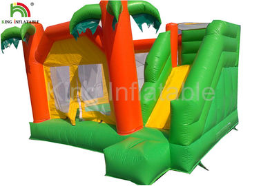 Castelo de salto inflável engraçado do PVC do tema 0.55mm da floresta húmida para crianças/adulto
