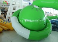 Brinquedo de flutuação inflável da água de Saturn encerado verde/branco do PVC da forma do UFO para escalar