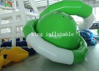 Brinquedo de flutuação inflável da água de Saturn encerado verde/branco do PVC da forma do UFO para escalar