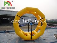círculo do amarelo de encerado do PVC de 0.9mm/brinquedo infláveis água do rolo para jogos da água do divertimento