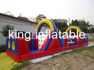 Curso de obstáculo inflável exterior das crianças gigantes infláveis do PVC do parque de diversões