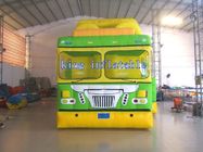 Estilo bonito fresco costurado do ônibus da corrediça de água de encerado do PVC dobro inflável
