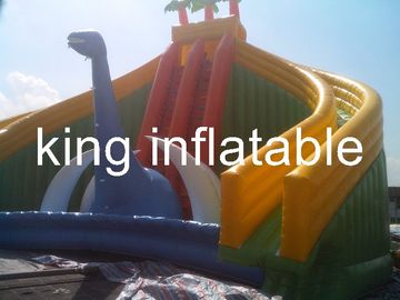 Divertimento inflável da praia da corrediça das crianças Bouncy atrativas do leão-de-chácara da ligação em ponte da corrediça