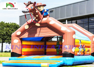 Castelo Bouncy inflável do vaqueiro gigante para que os adultos e as crianças comemorem