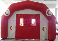 Ventiladores infláveis do CE da barraca do PVC costume vermelho/branco para eventos exteriores/internos