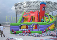 Grandes infláveis secam a corrediça Paradise com castelo/o gerencio para as crianças que deslizam o divertimento