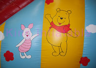 O PVC impermeável Winnie the Pooh vermelho/da corrediça seca larga explosão do amarelo/azul um brinca