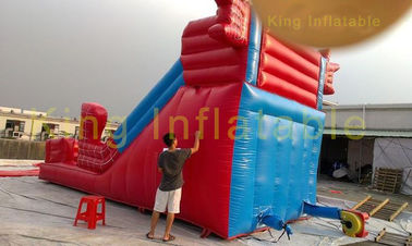 Homem-aranha vermelho/azul inflável seca a corrediça que gigantes exteriores Waterproof/anti - corrediça UV