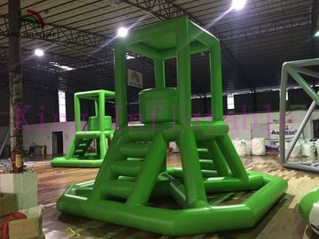 Grande brinquedo inflável selado quente de encerado do PVC da água da torre de protetor da água para o parque da água