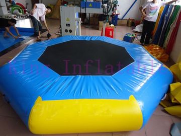 Brinquedo inflável amarelo/do azul 3m diâmetro da água do parque do trampolim do PVC para o parque da água