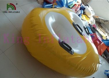 Boia inflável do amarelo do brinquedo da água de encerado do PVC dos bens 0.9mm Plato para o parque da água