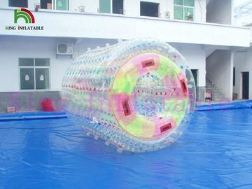 Molhe o brinquedo inflável colorido do rolamento da água do jogo pelo PVC/TPU da resistência ao fogo 1.0mm