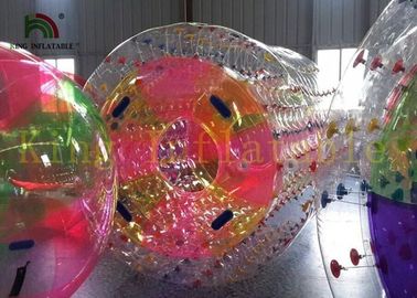 Molhe o brinquedo inflável colorido do rolamento da água do jogo pelo PVC/TPU da resistência ao fogo 1.0mm